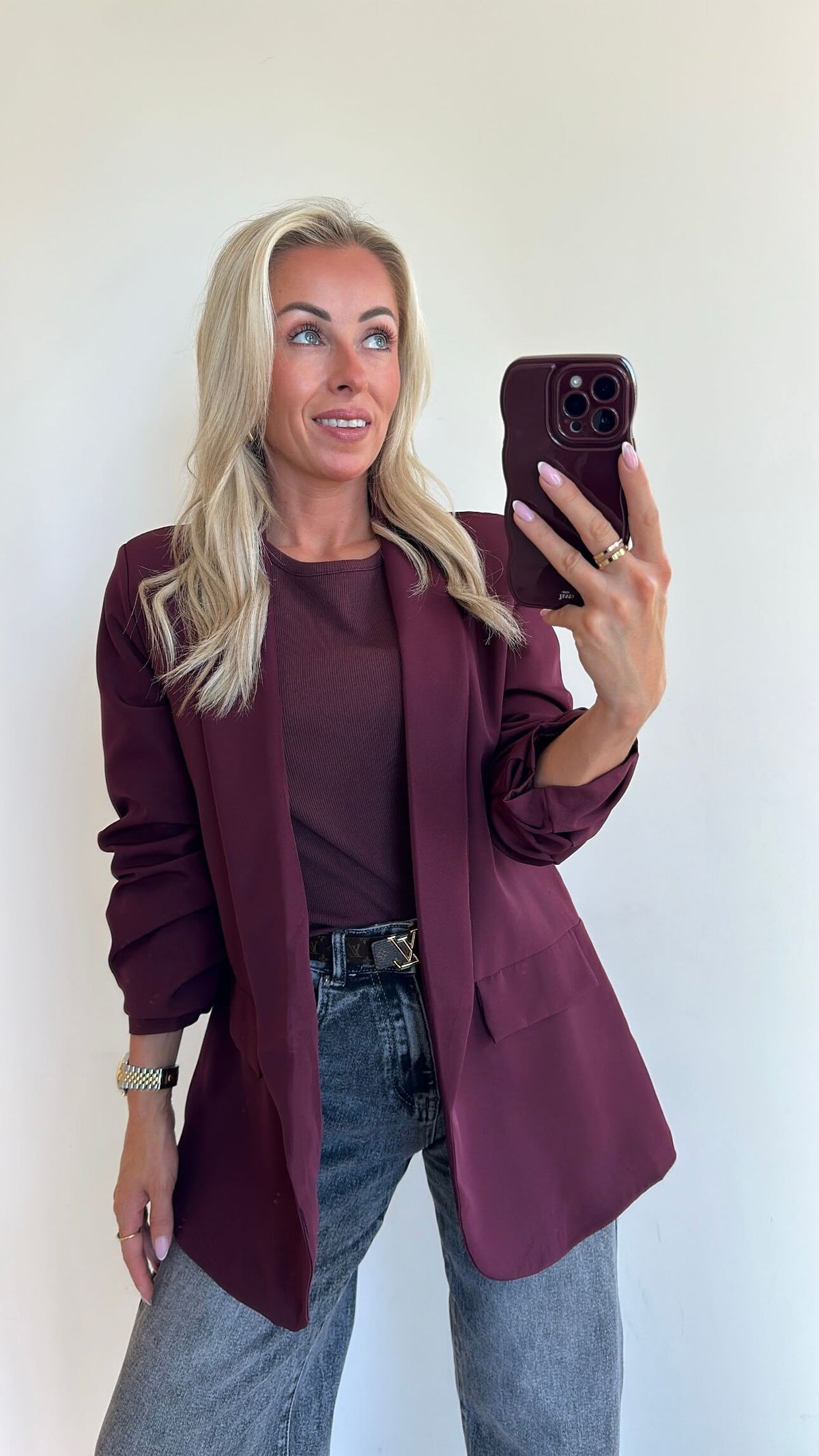 BILLIE Blazer - burgundy