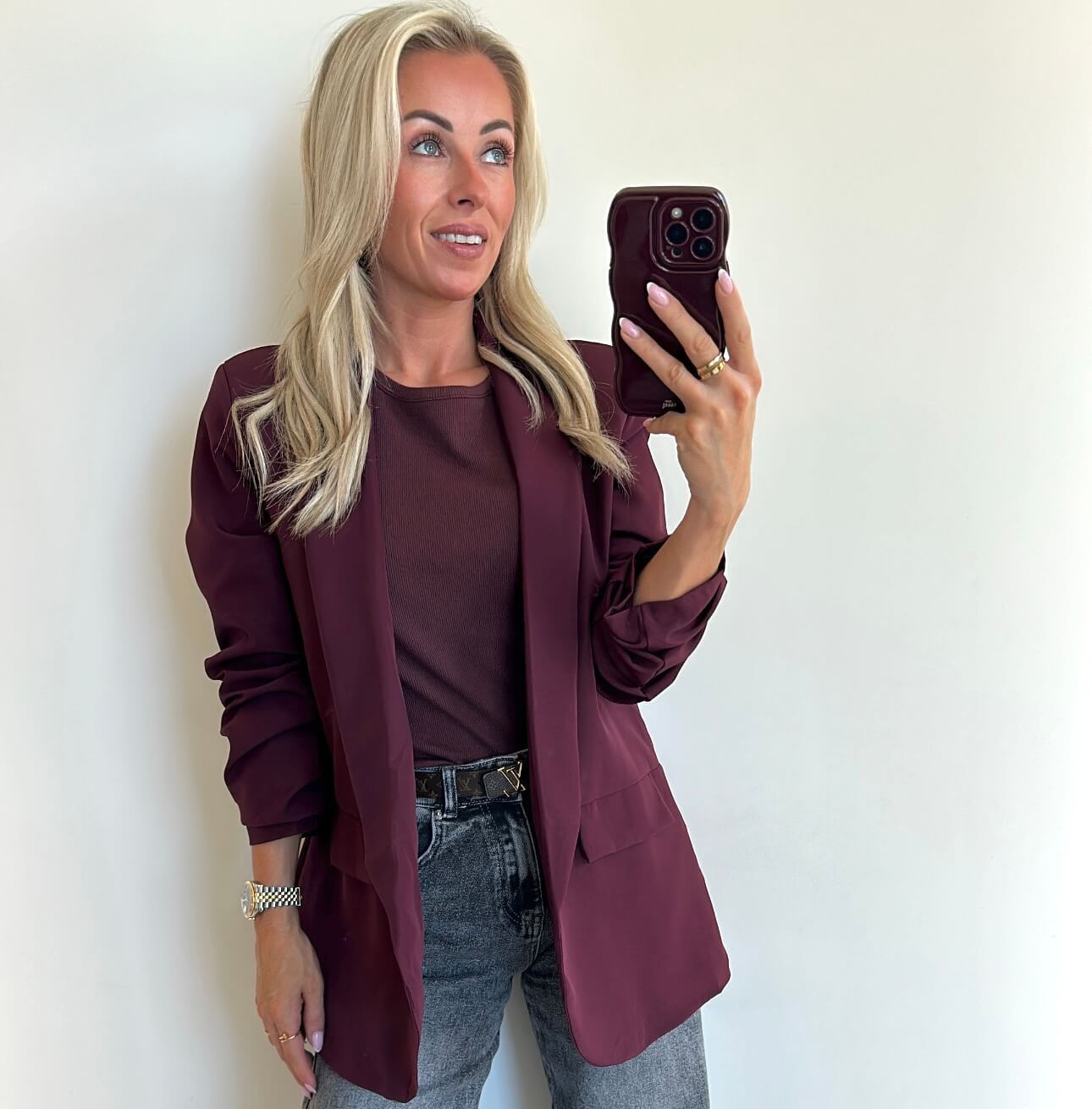 BILLIE Blazer - burgundy