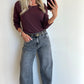TRIXIE Top - washed burgundy