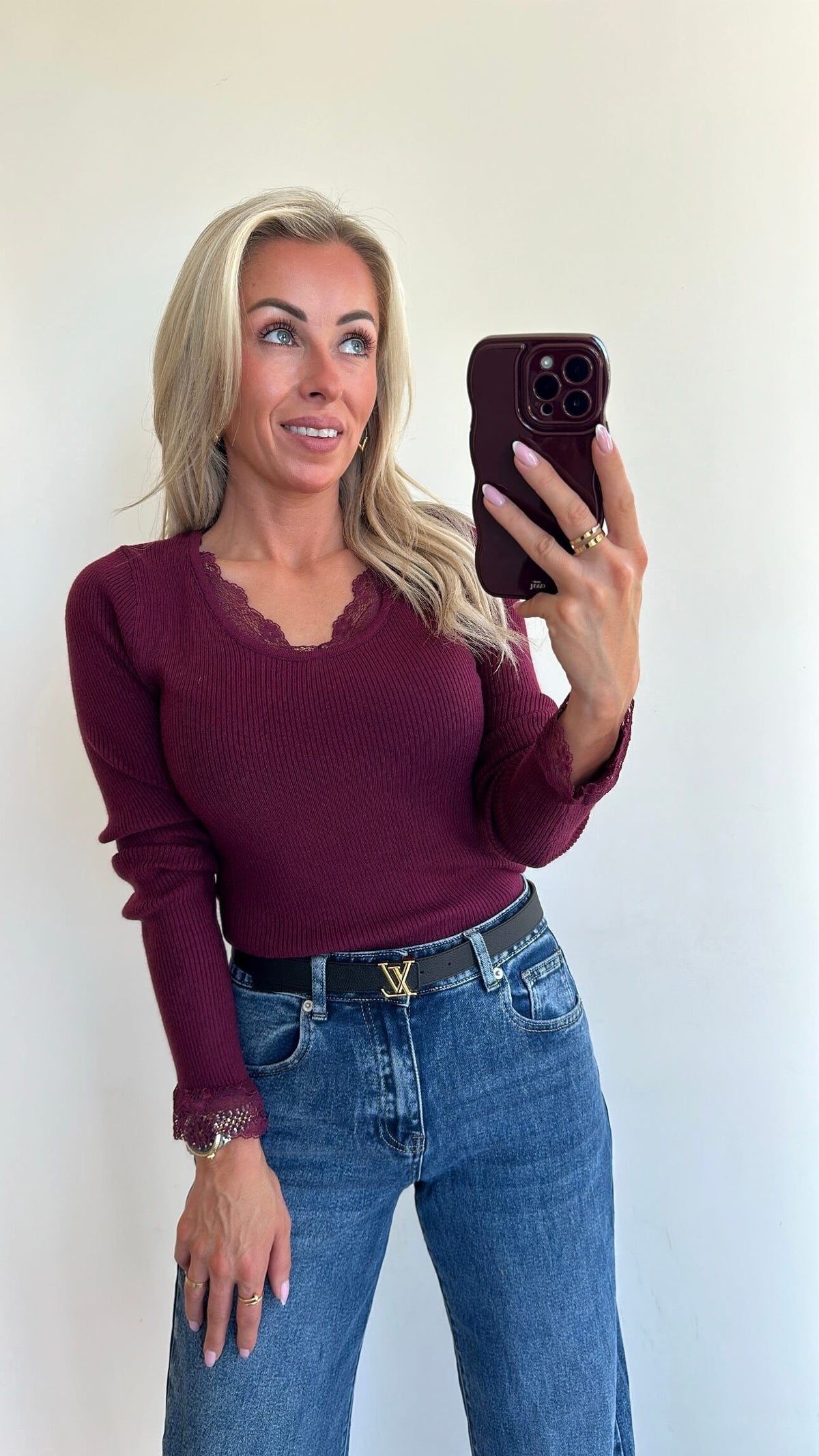 TRACIE Top - burgundy