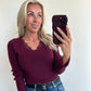 TRACIE Top - burgundy