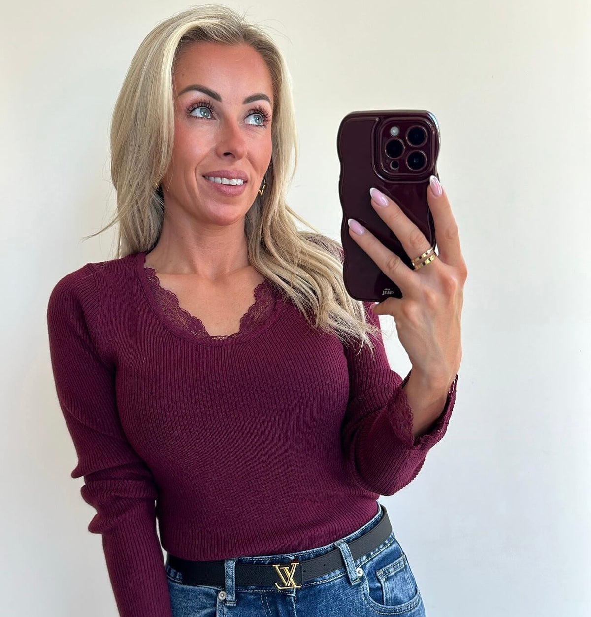 TRACIE Top - burgundy