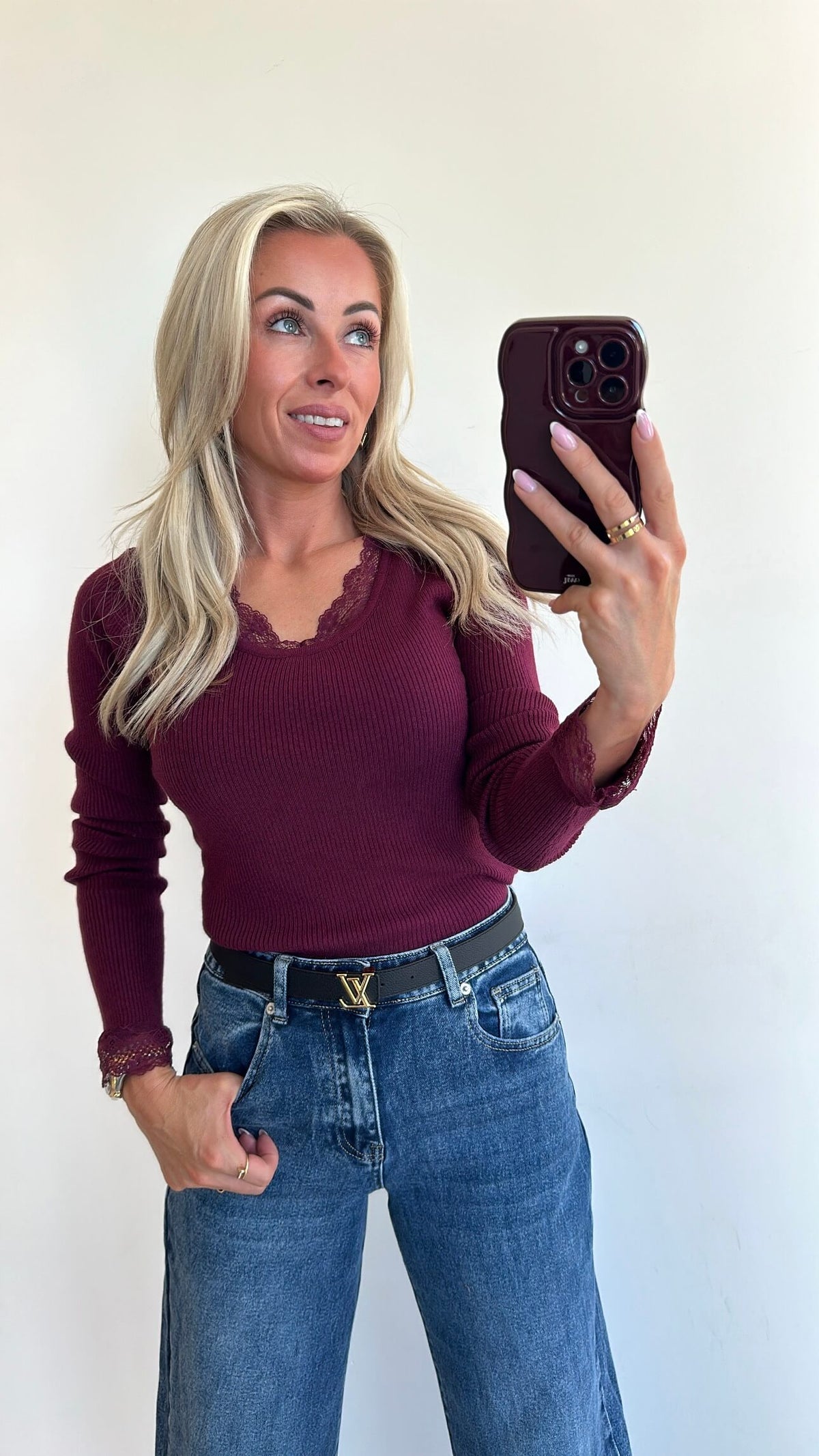 TRACIE Top - burgundy