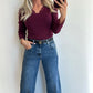 TRACIE Top - burgundy