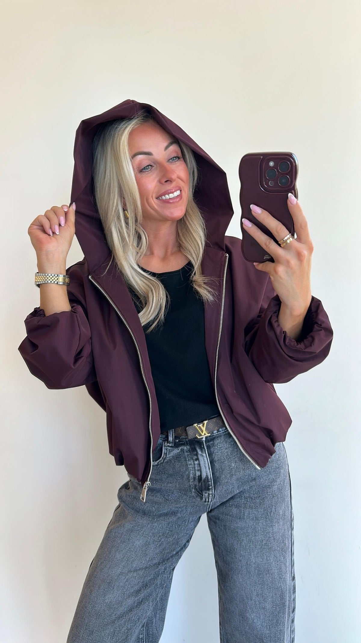 RUBI Rain Coat - burgundy