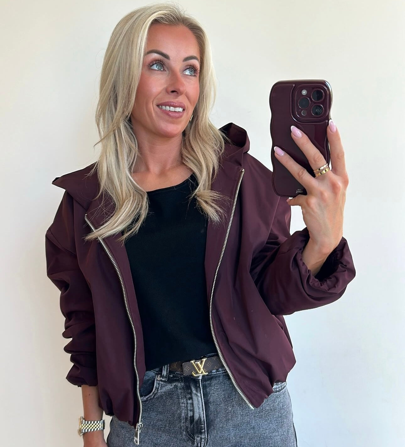 RUBI Rain Coat - burgundy