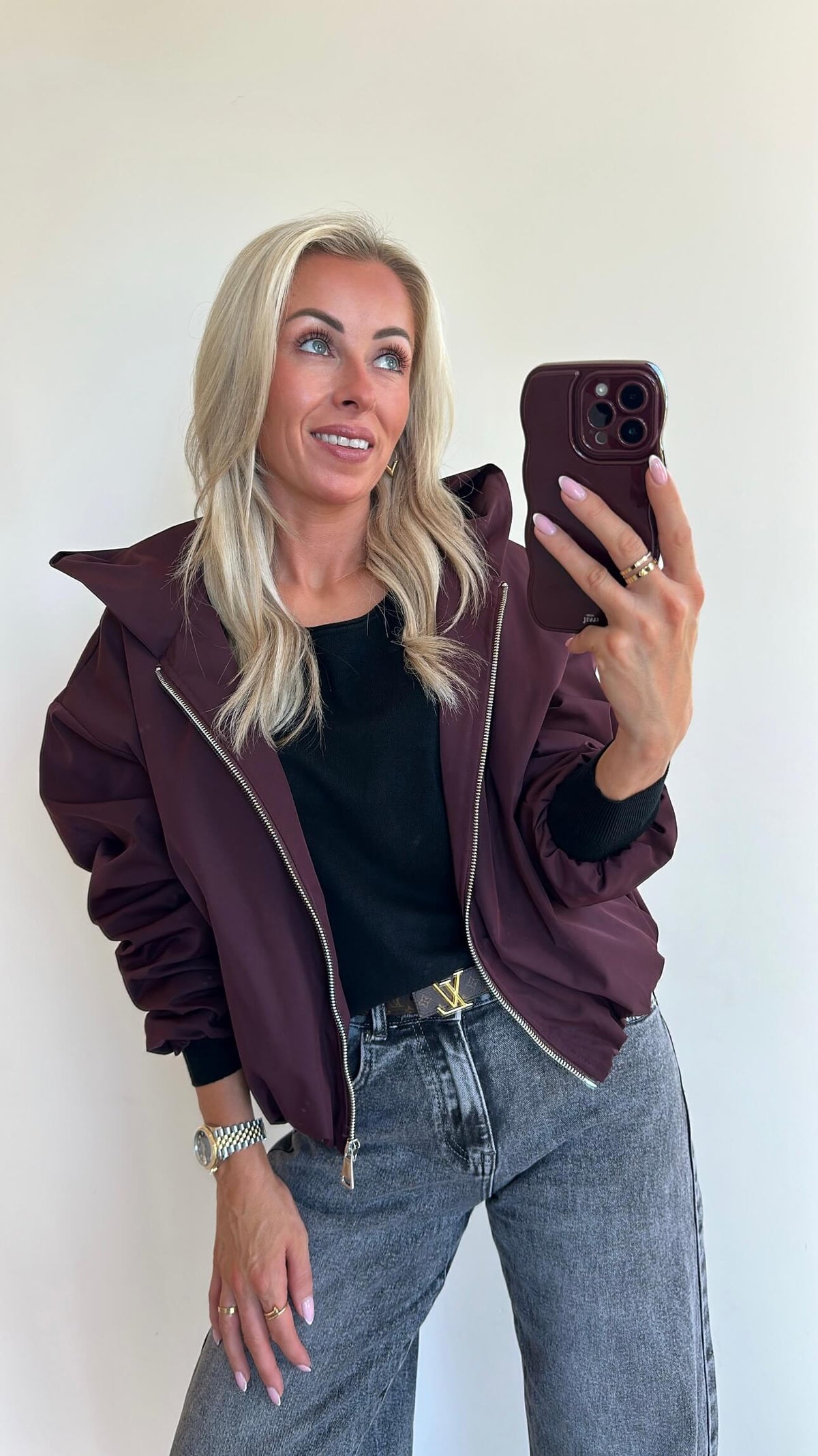RUBI Rain Coat - burgundy