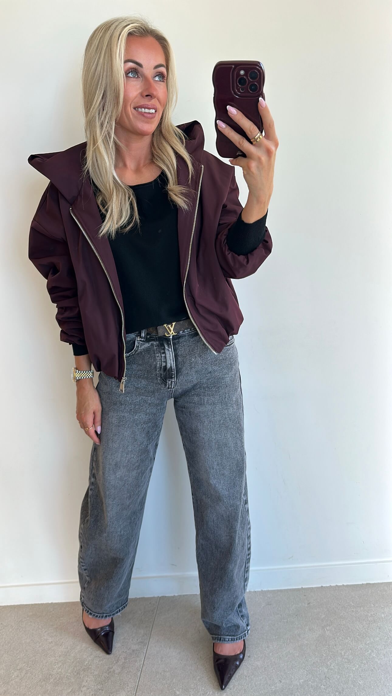 RUBI Rain Coat - burgundy