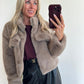 FLUFFIE Coat - light taupe