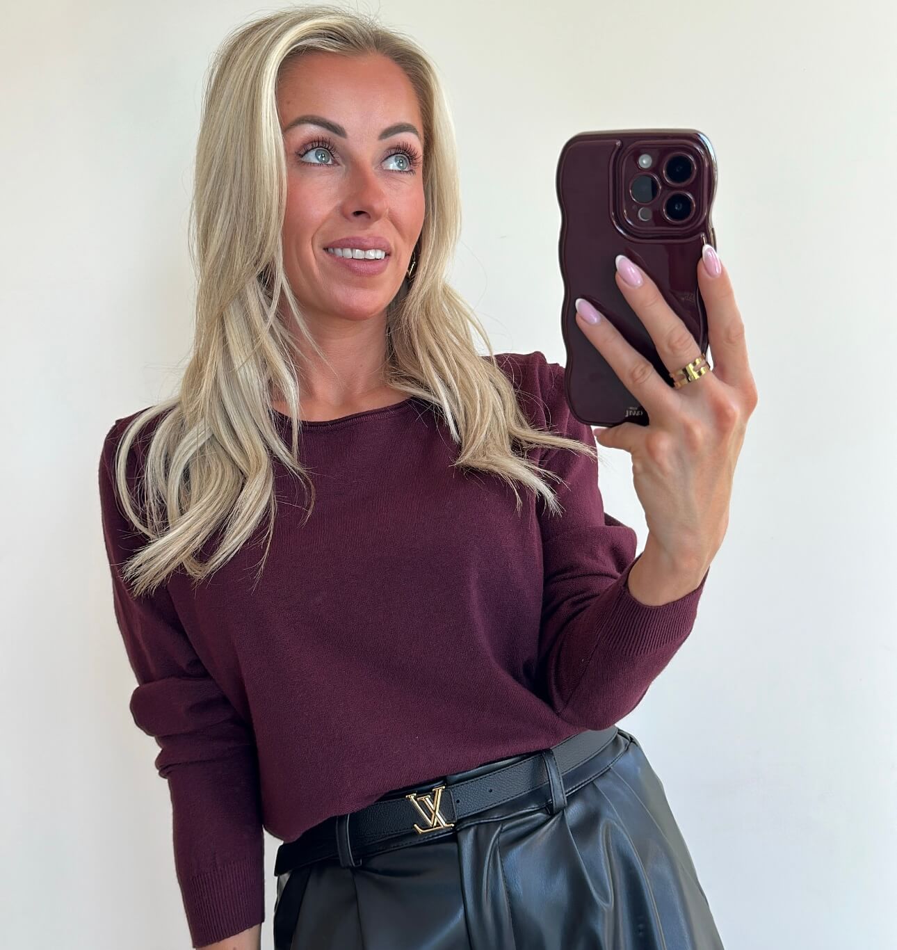 TESS Longsleeve Top - burgundy