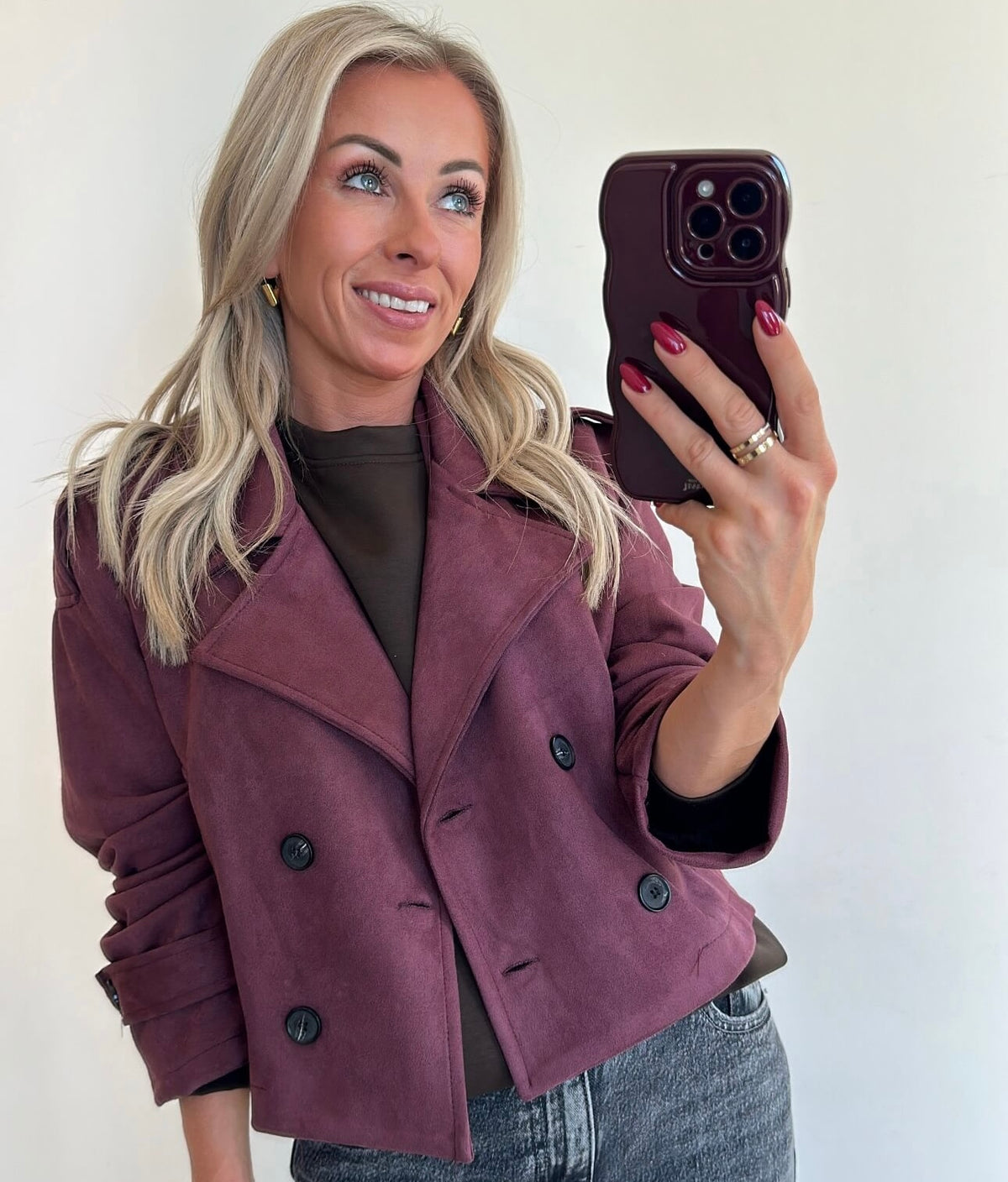 JUNE Jacket - washed burgundy