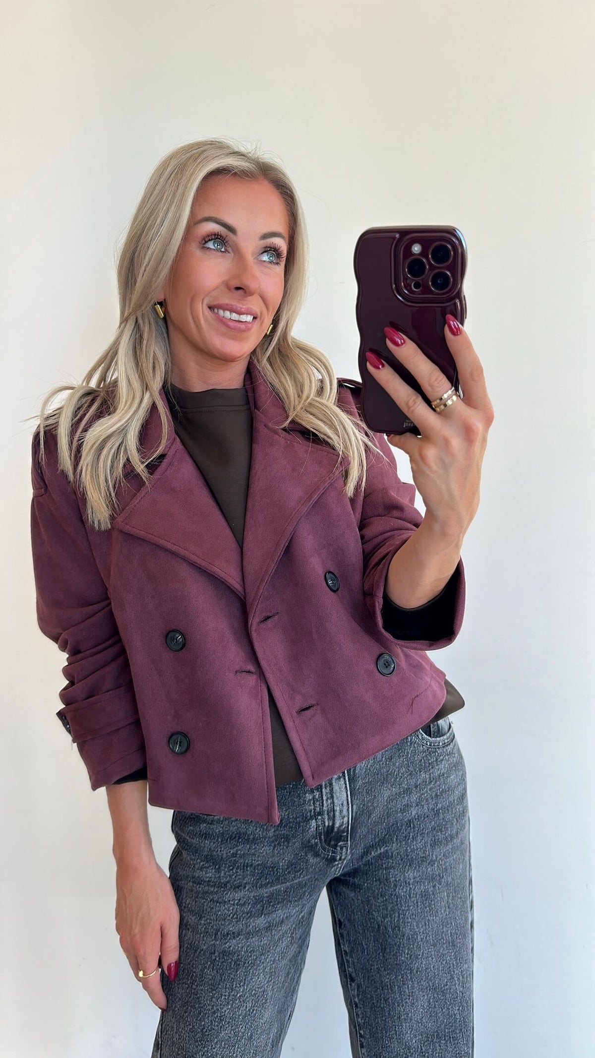 JUNE Jacket - washed burgundy