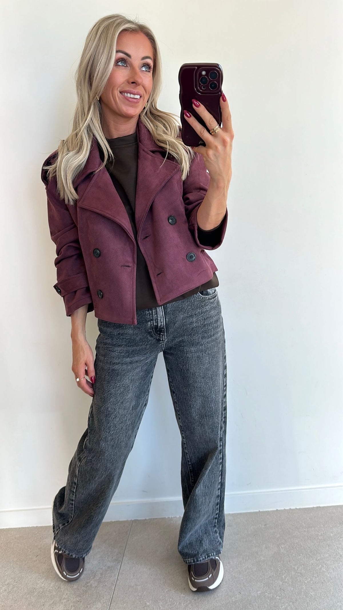 JUNE Jacket - washed burgundy