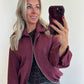 JUNIE Jacket - washed burgundy