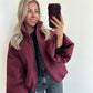 CATIE Coat - burgundy