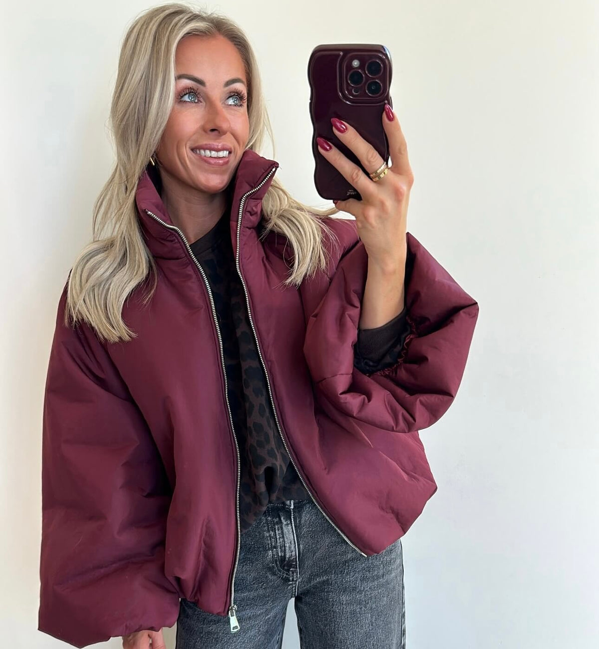 CATIE Coat - burgundy