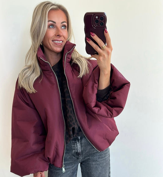 CATIE Coat - burgundy