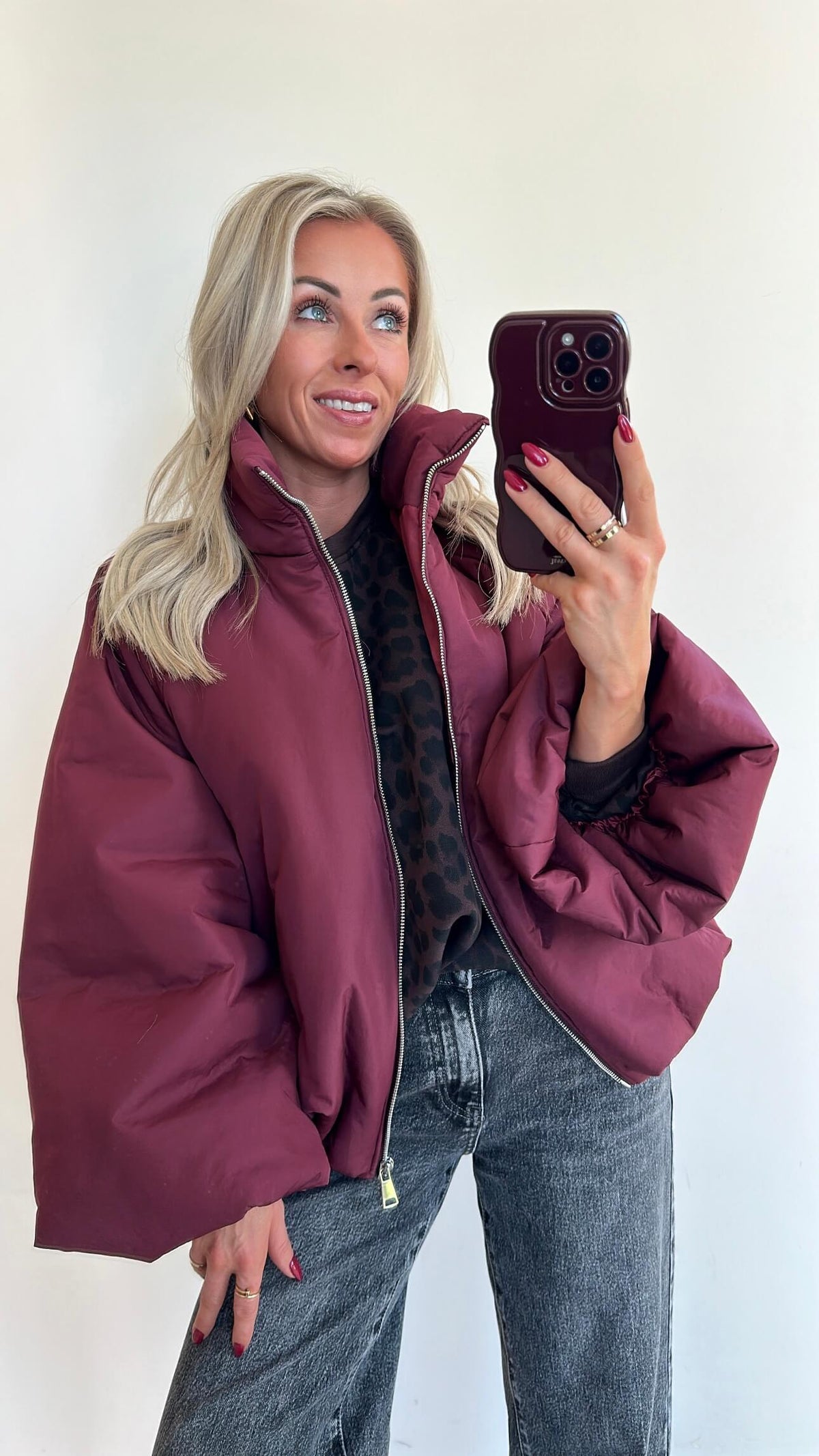 CATIE Coat - burgundy