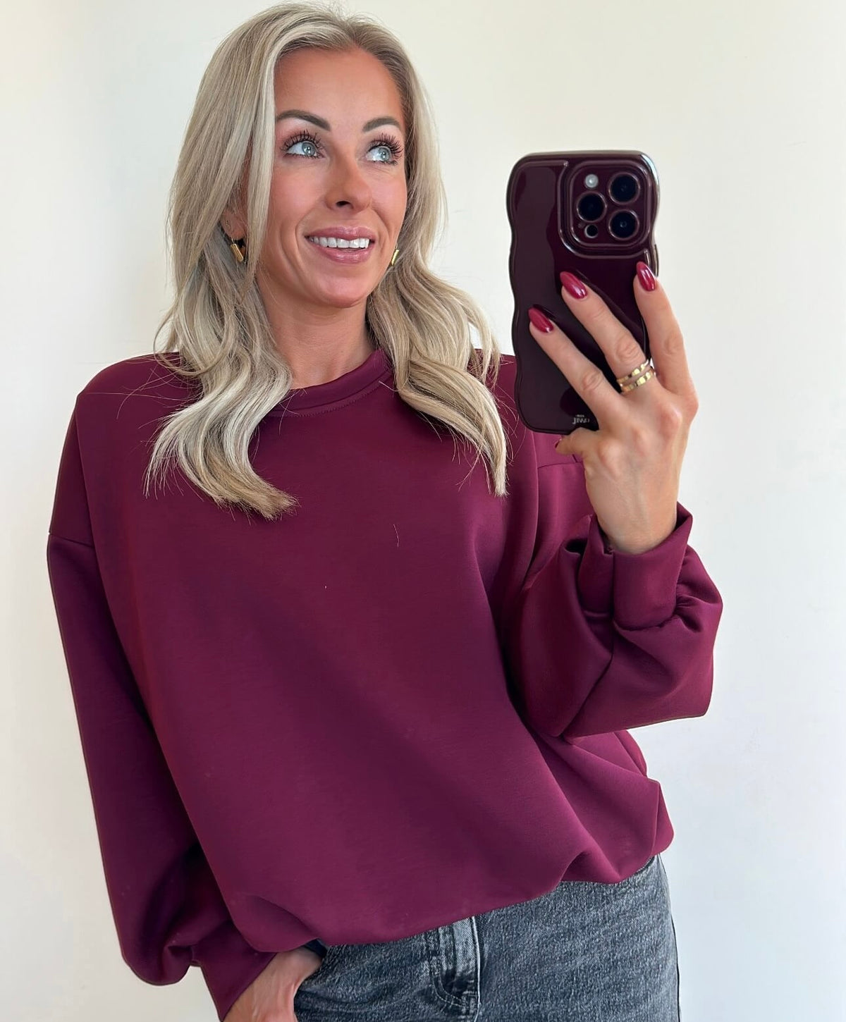 PAMMIE Sweater - burgundy