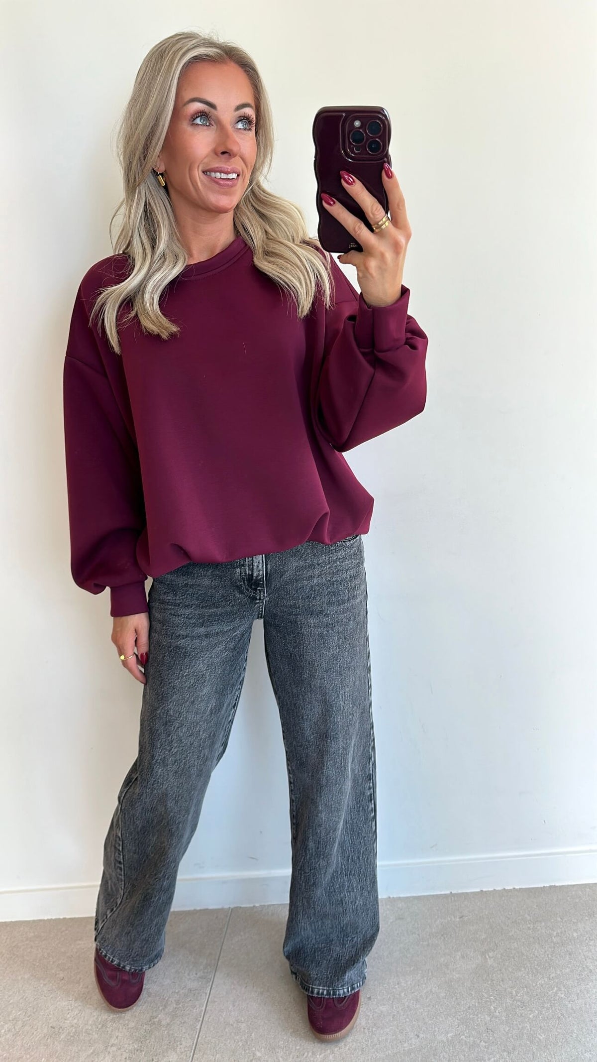 PAMMIE Sweater - burgundy