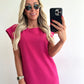 TRICIA T-shirt Dress - fuchsia
