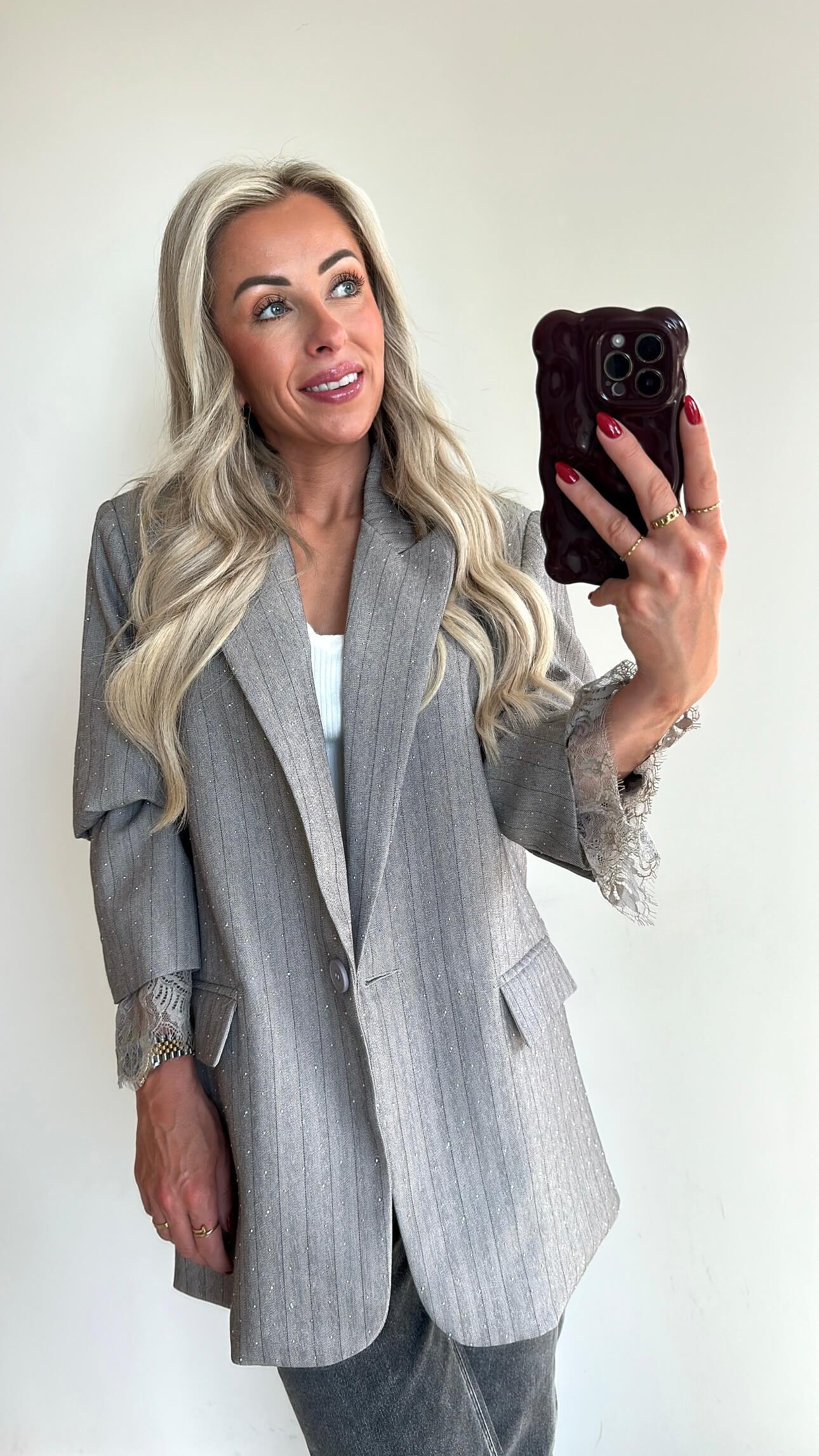 STEVIE Blazer - greyp/taupe