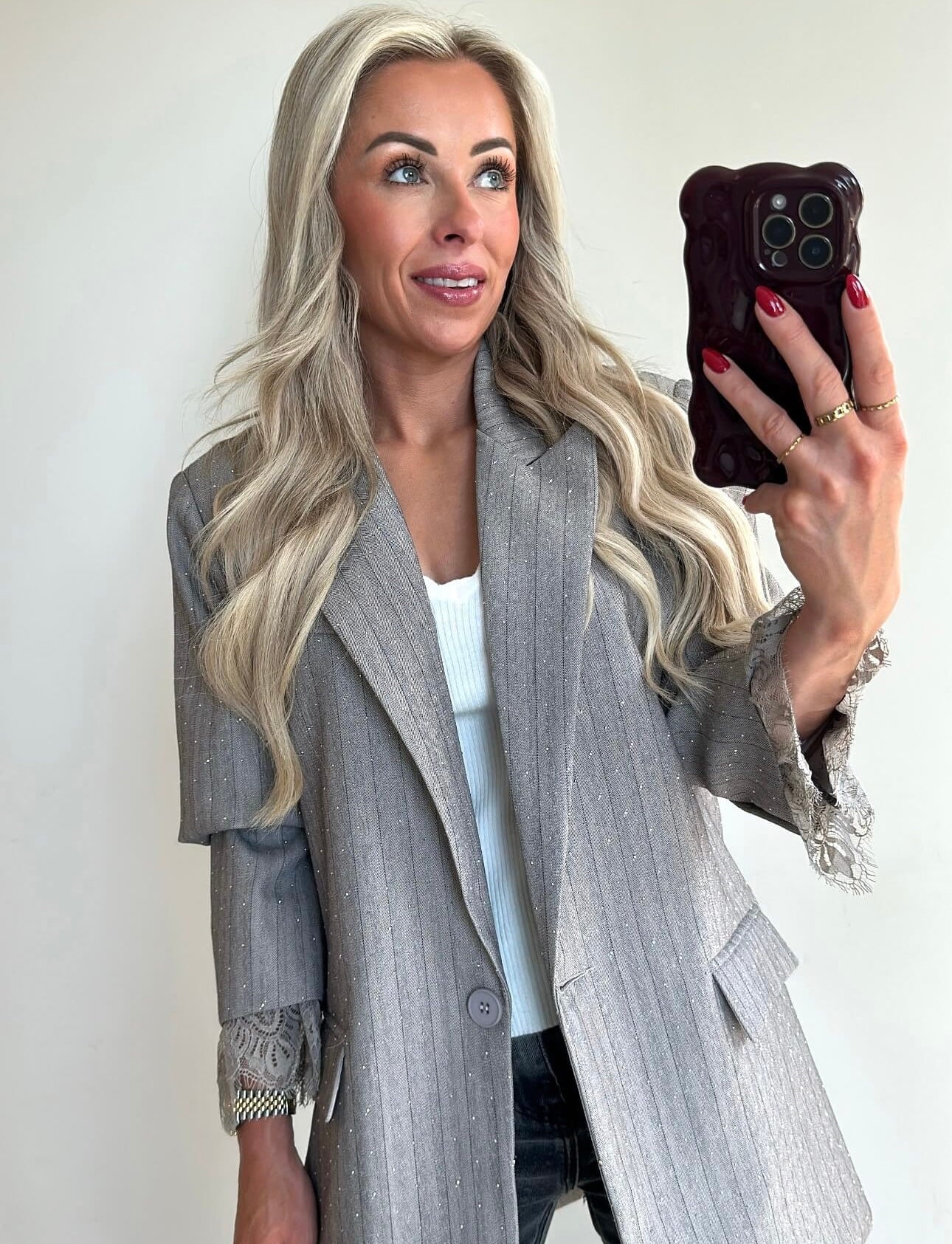 STEVIE Blazer - greyp/taupe