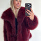 FLUFFIE Coat - bordeaux
