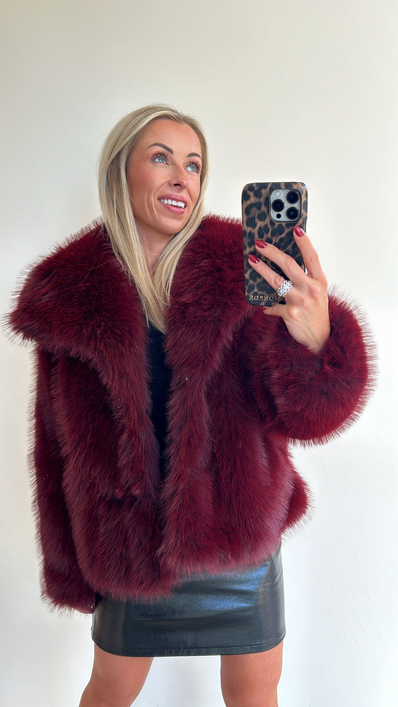 FLUFFIE Coat - bordeaux