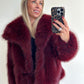 FLUFFIE Coat - bordeaux