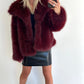FLUFFIE Coat - bordeaux