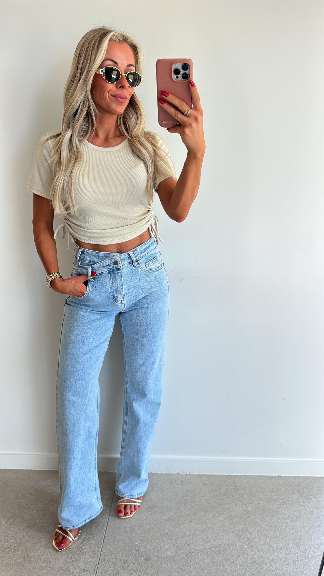 PERFECT CROP Top - beige