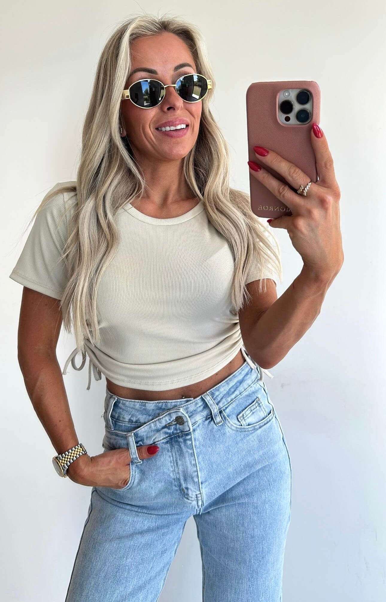PERFECT CROP Top - beige