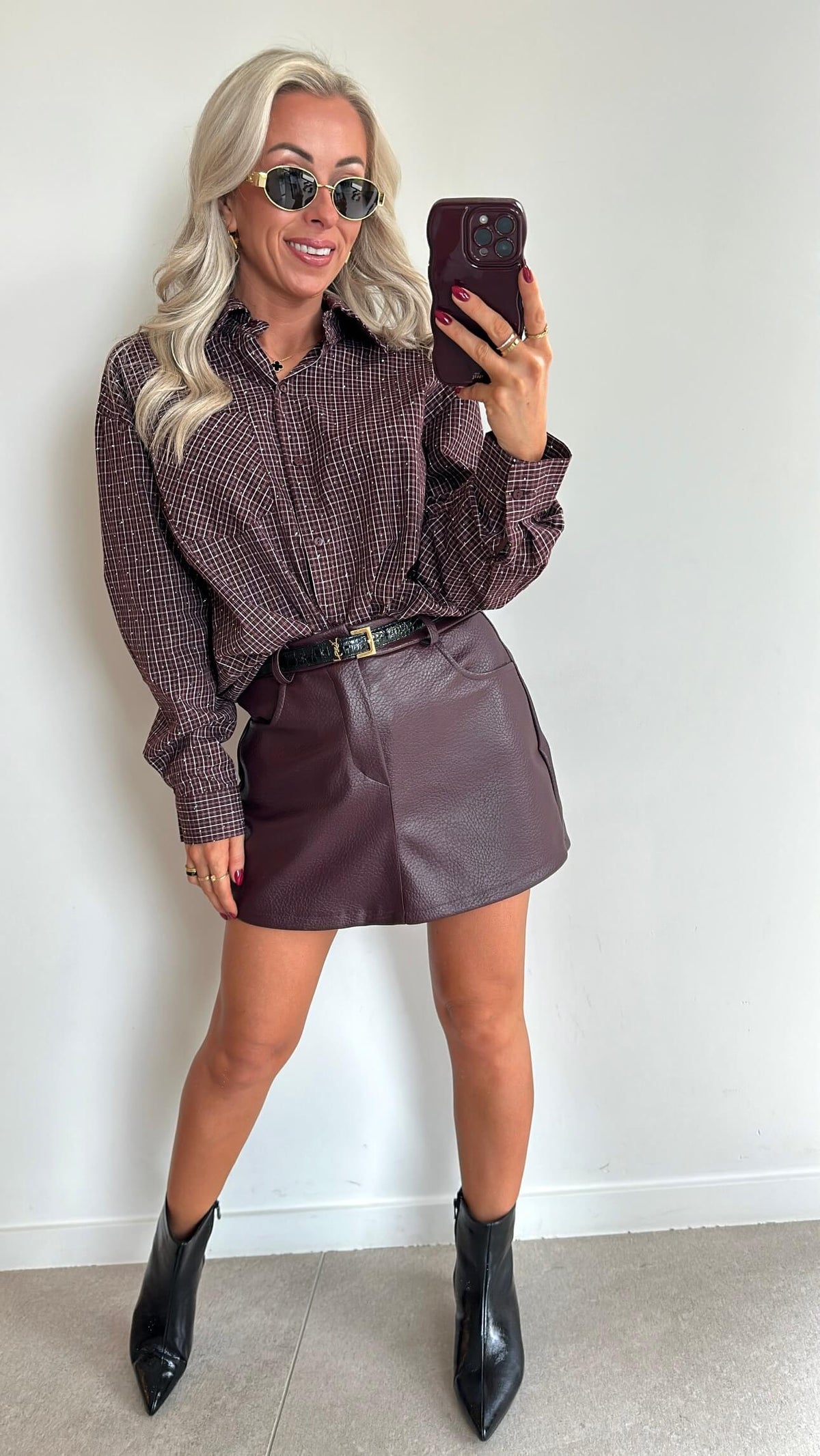 BLING Blouse - bordeaux