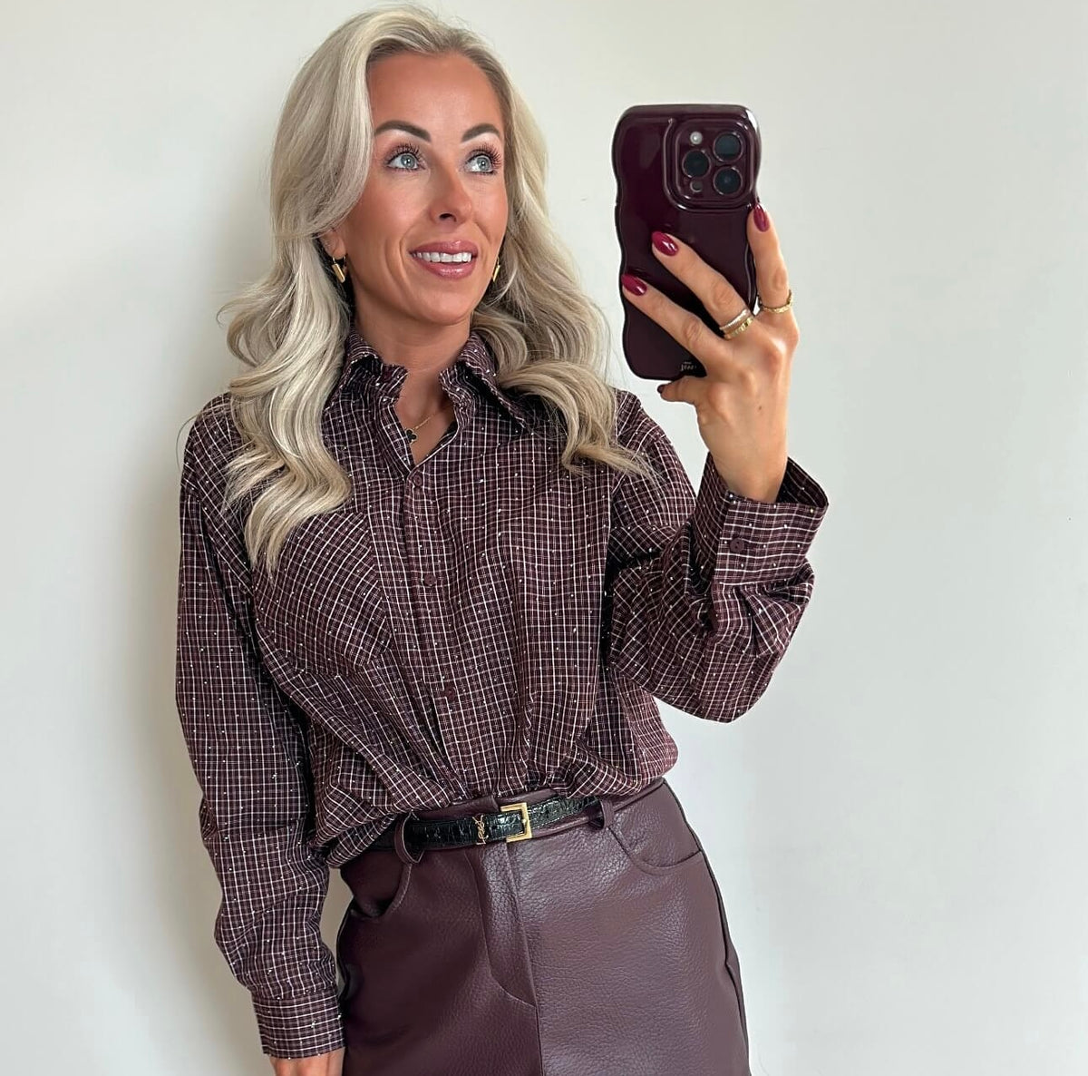 BLING Blouse - bordeaux