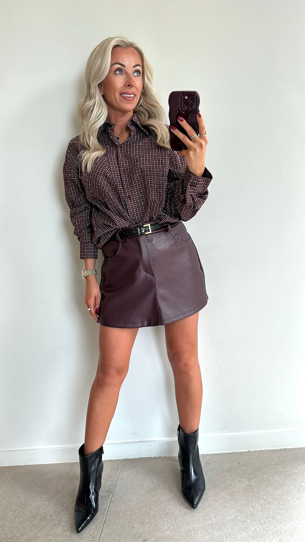 BLING Blouse - bordeaux
