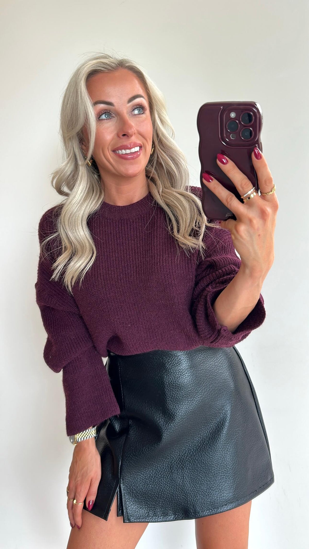 POMMIE Pull - burgundy