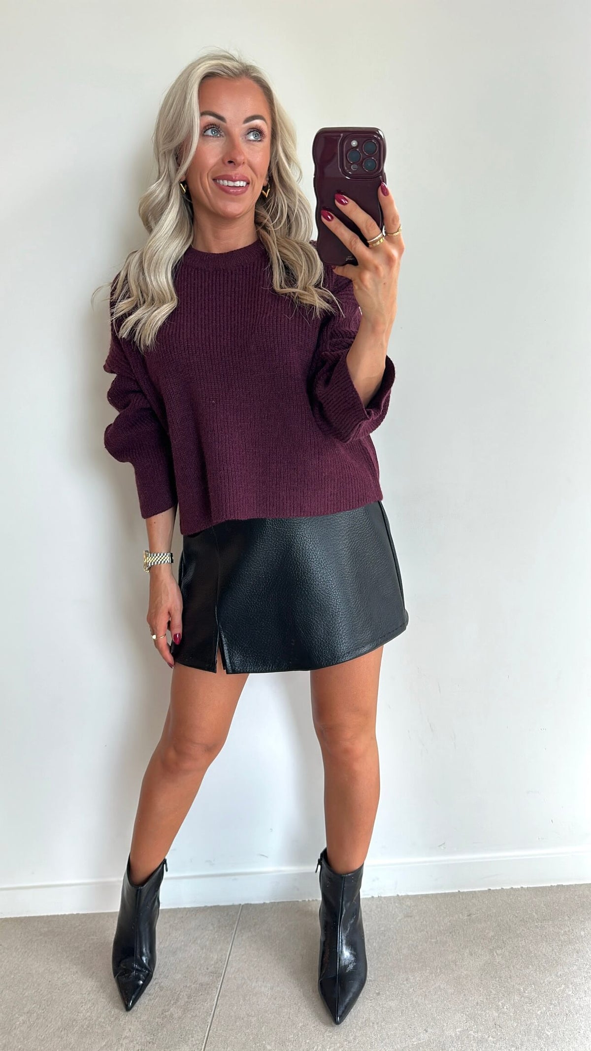 POMMIE Pull - burgundy