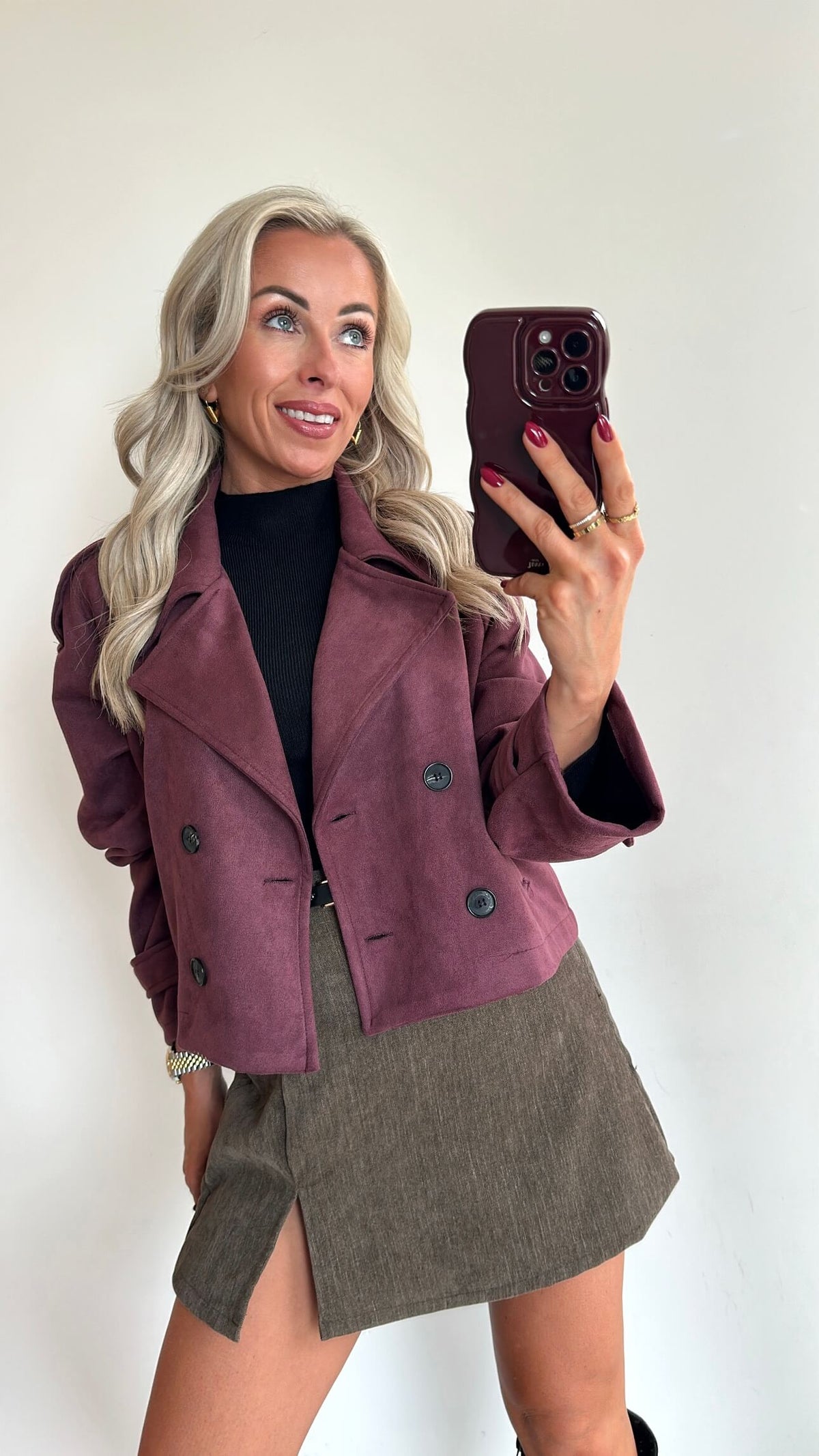 JUNE Jacket - washed burgundy
