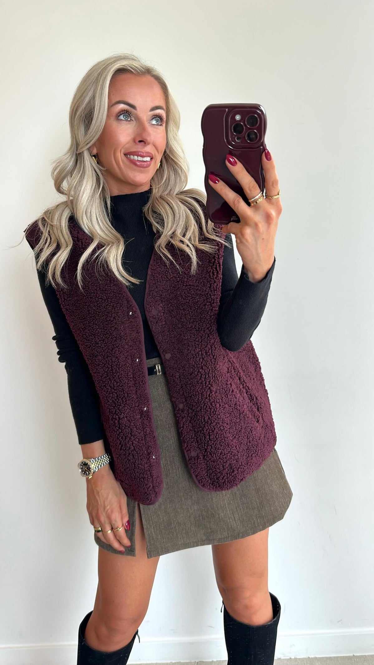 GIA Gilet - burgundy