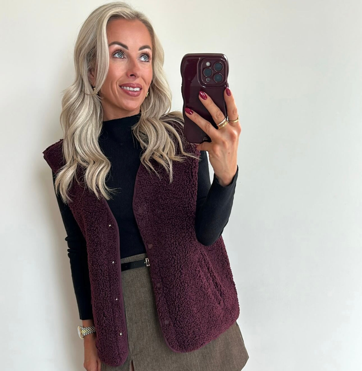 GIA Gilet - burgundy