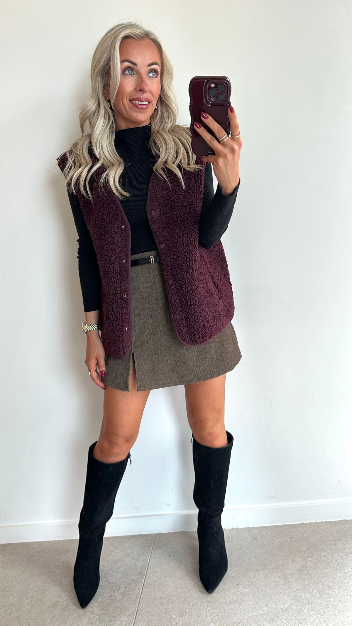 GIA Gilet - burgundy