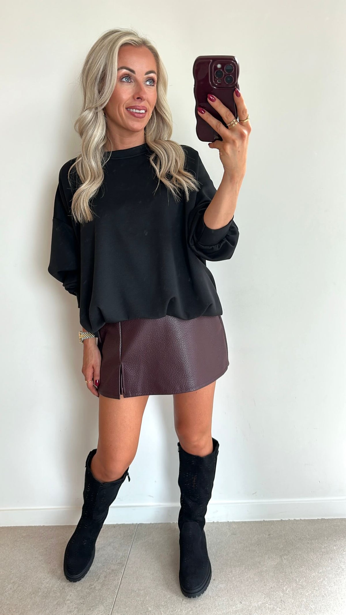 SIA Skort - burgundy