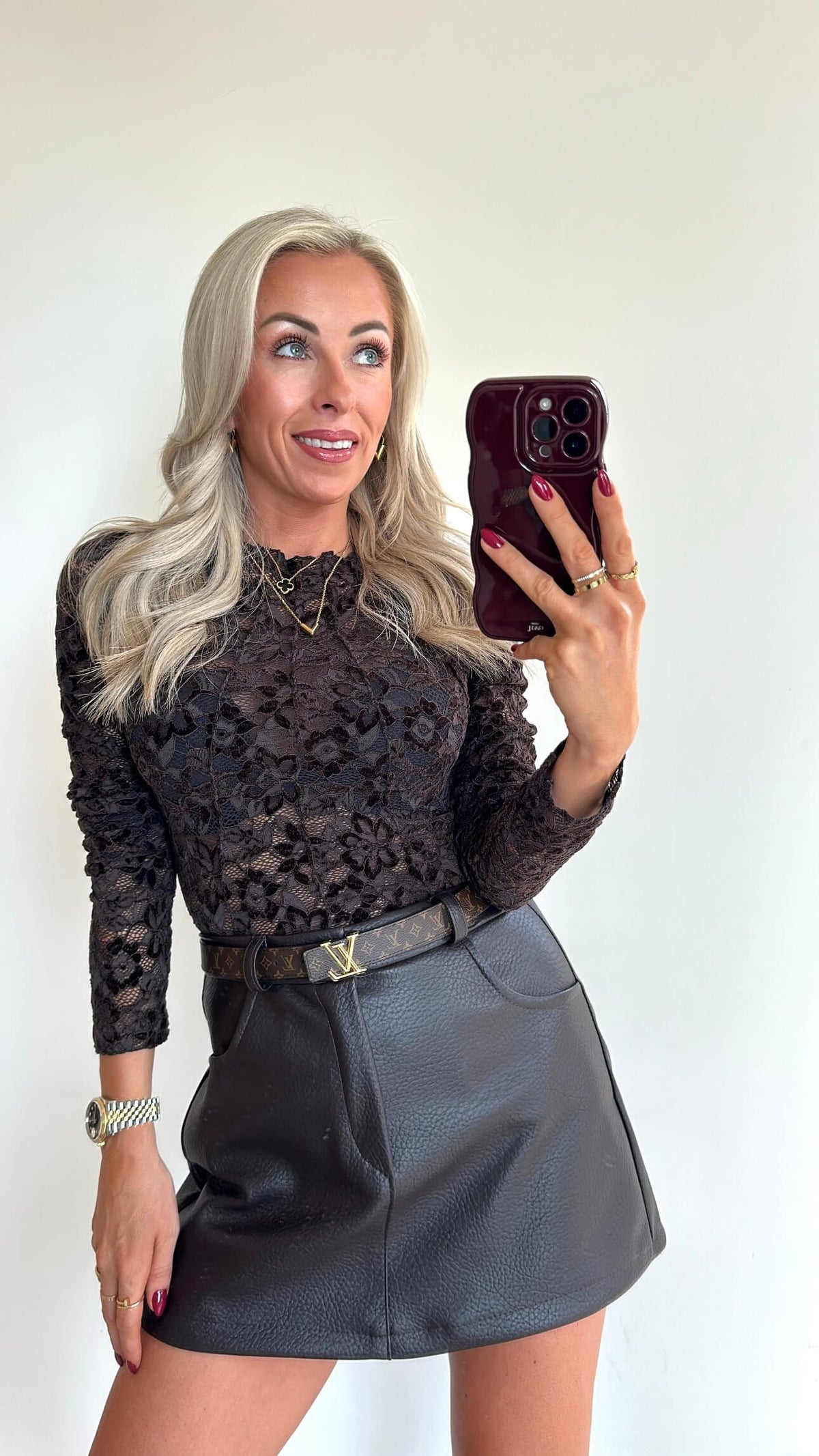 BELINE Top - brown