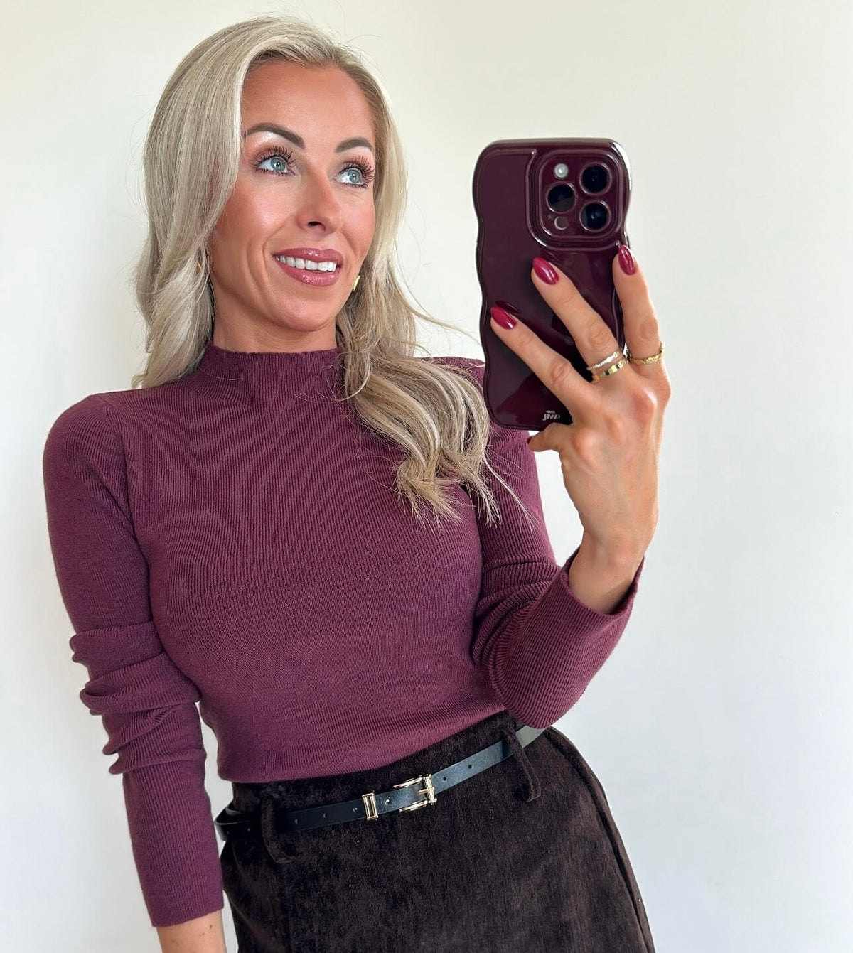 TULSIE Top - washed burgundy