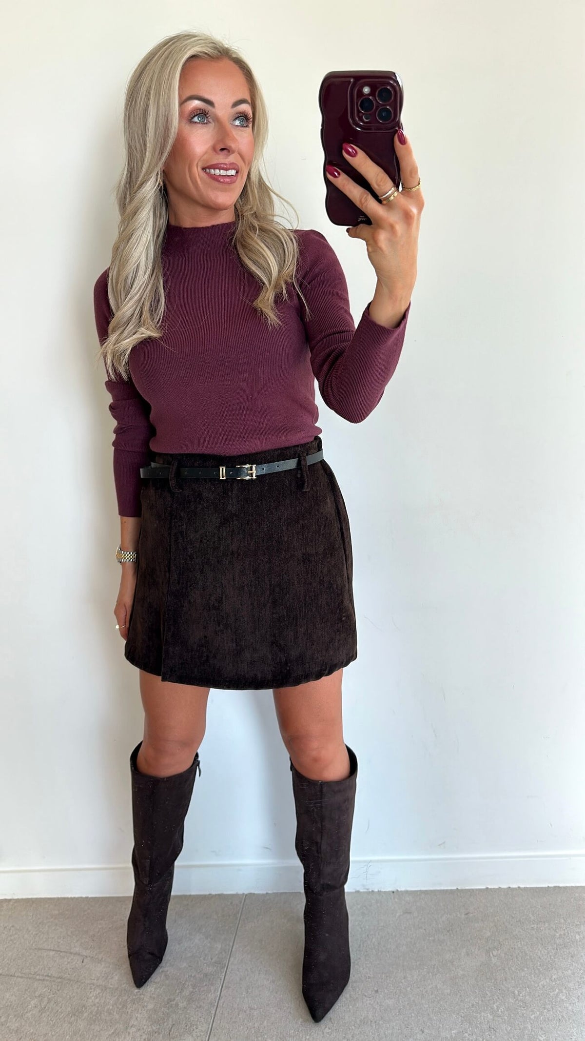 VELVET Skort - brown