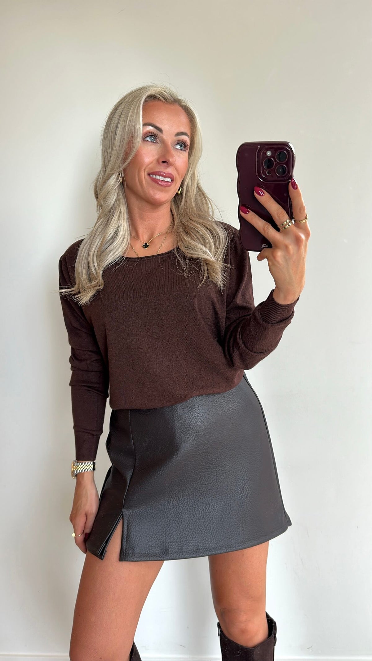 TESS Longsleeve Top - brown