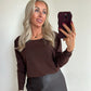 TESS Longsleeve Top - brown