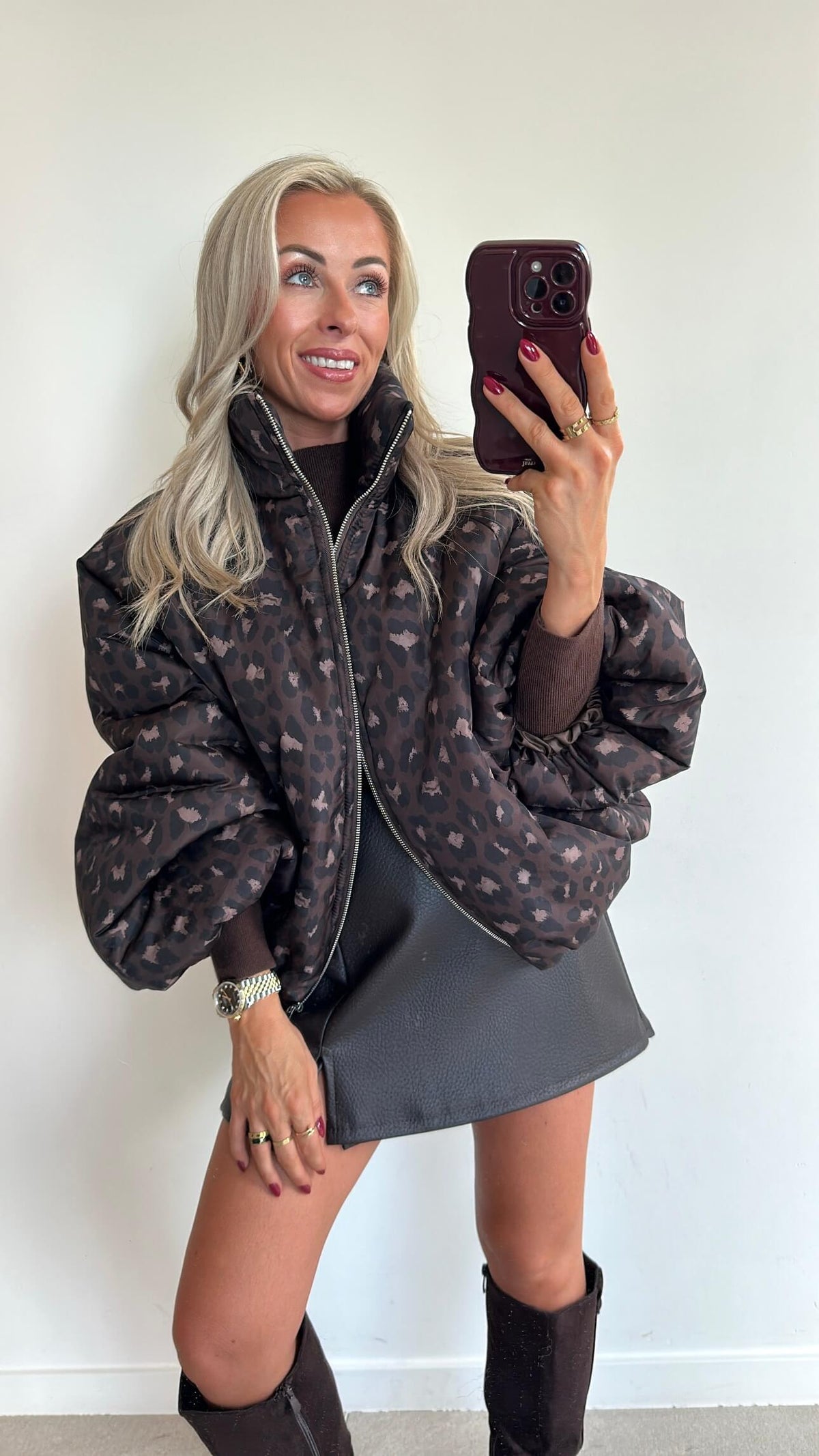 CATIE Coat - leopard brown