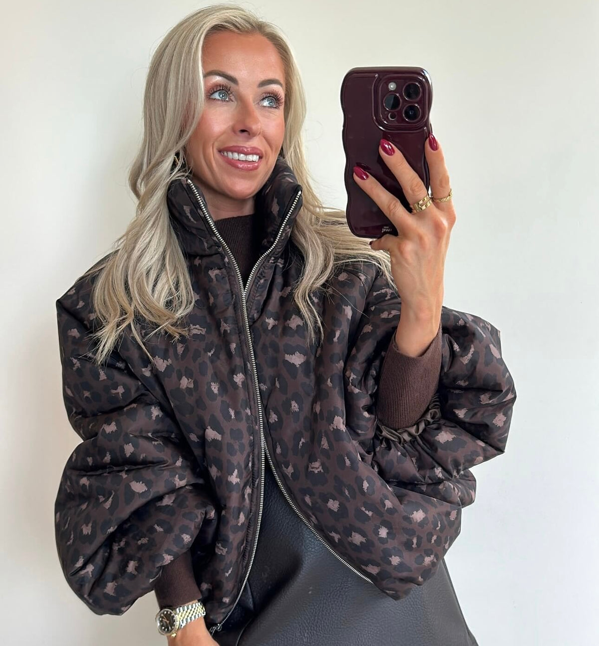 CATIE Coat - leopard brown
